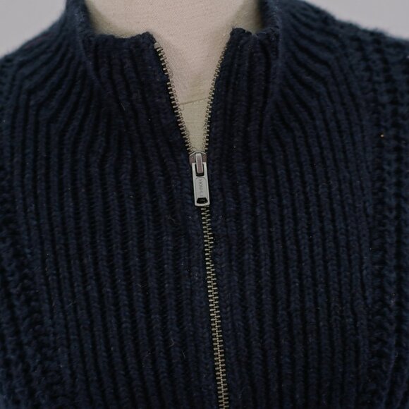 Gap Medium Black Cable Knit 1/2 Zip Sweater Cotton Polyester Acrylic Long Sleeve - Picture 3 of 9